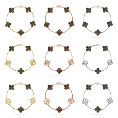 [⭐Renara] CLOVER 5 MOTIF GRAY MOP BRACELET COLLECTION