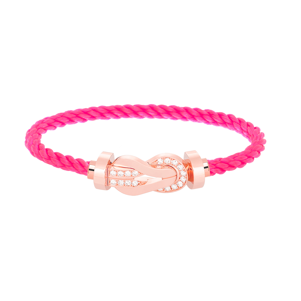 [⭐Renara]CHANCE LARGE 8 FIGURE BUCKLE HALF DIAMOND BRACELET ROSE GOLD