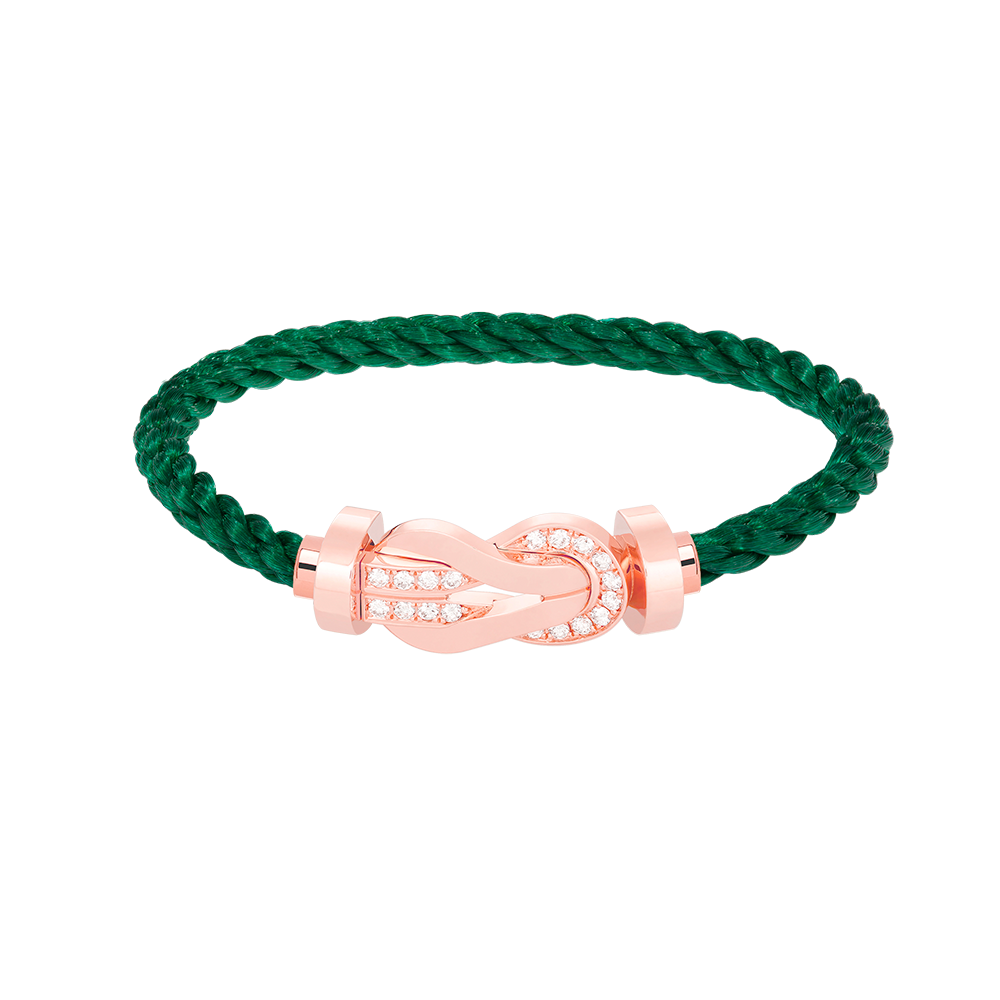 [⭐Renara]CHANCE LARGE 8 FIGURE BUCKLE HALF DIAMOND BRACELET ROSE GOLD