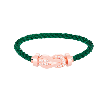 [⭐Renara]CHANCE LARGE 8 FIGURE BUCKLE HALF DIAMOND BRACELET ROSE GOLD