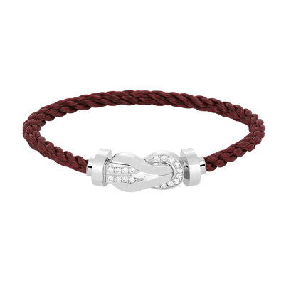 [⭐Renara]CHANCE LARGE 8 FIGURE BUCKLE HALF DIAMOND BRACELET SILVER