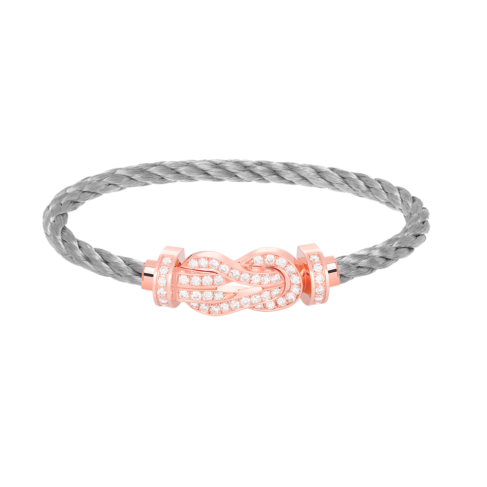 [⭐Renara]CHANCE LARGE 8 FIGURE BUCKLE FULL DIAMOND BRACELET ROSE GOLD