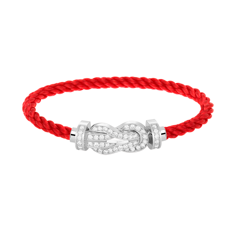 [⭐Renara]CHANCE LARGE 8 FIGURE BUCKLE FULL DIAMOND BRACELET SILVER