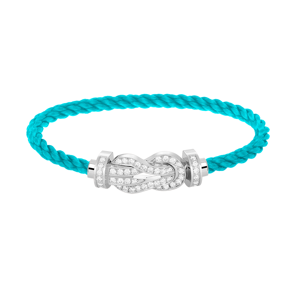 [⭐Renara]CHANCE LARGE 8 FIGURE BUCKLE FULL DIAMOND BRACELET SILVER