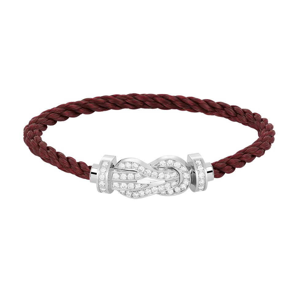 [⭐Renara]CHANCE LARGE 8 FIGURE BUCKLE FULL DIAMOND BRACELET SILVER