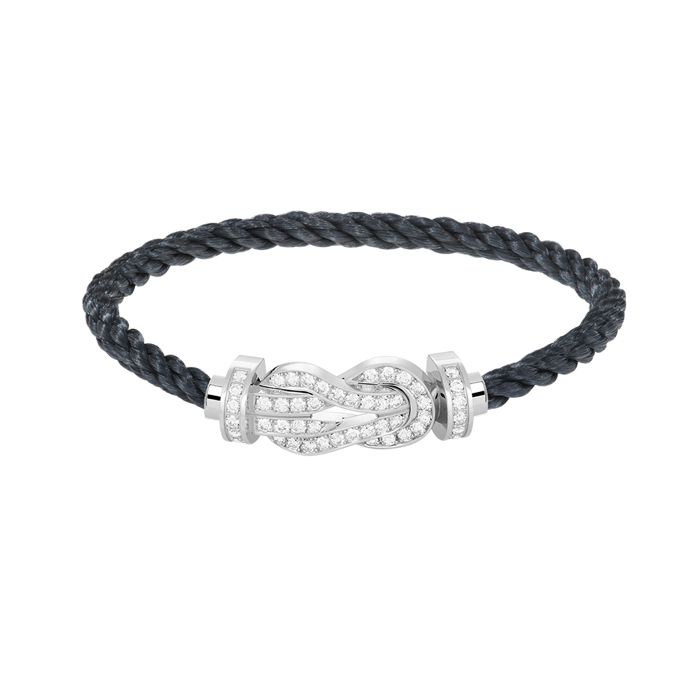 [⭐Renara]CHANCE LARGE 8 FIGURE BUCKLE FULL DIAMOND BRACELET SILVER