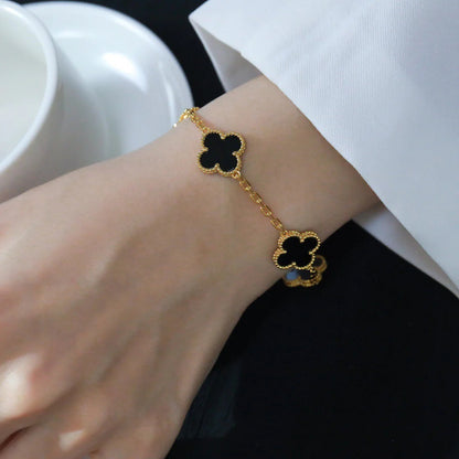 [⭐Renara] CLOVER 5 MOTIF ONYXS BRACELET COLLECTION