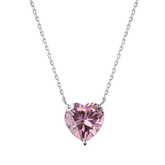 [Lucky Jewelry]6.0 carat Radiant Heart Shape Necklace