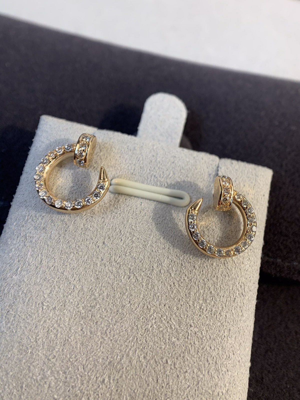 [⭐Renara]JUSTE EARRINGS GOLD DIAMONDS