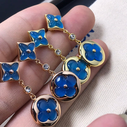 [⭐Renara]STAR AND SUN AGATE DIAMOND EARRINGS