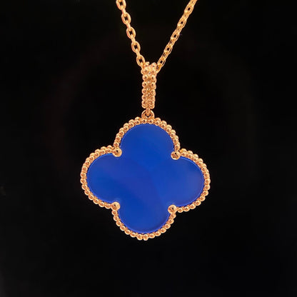 [⭐Renara]CLOVER 25MM NECKLACE TURQUOISE ROSE GOLD