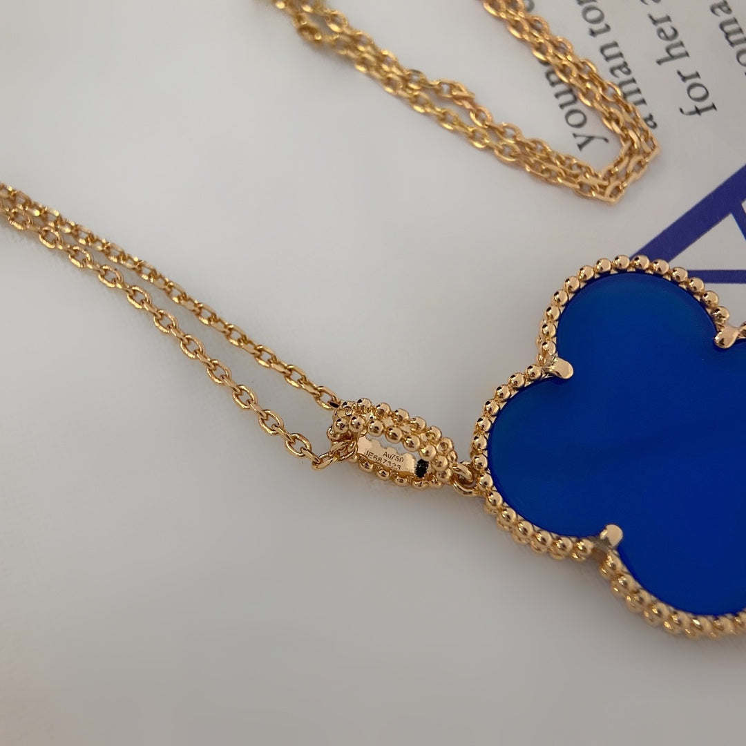 [⭐Renara]CLOVER 25MM NECKLACE TURQUOISE ROSE GOLD