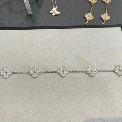 [⭐Renara] CLOVER 5 MOTIF FULL DIAMOND BRACELET COLLECTION