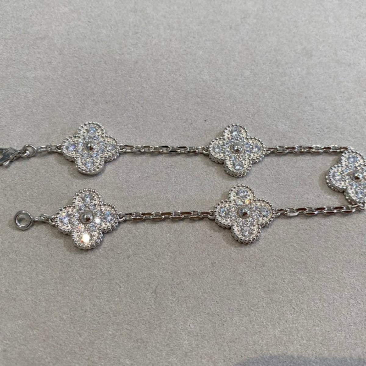 [⭐Renara] CLOVER 5 MOTIF FULL DIAMOND BRACELET COLLECTION