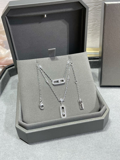[⭐Renara]MOVE 2 ROW DIAMOND NECKLACE