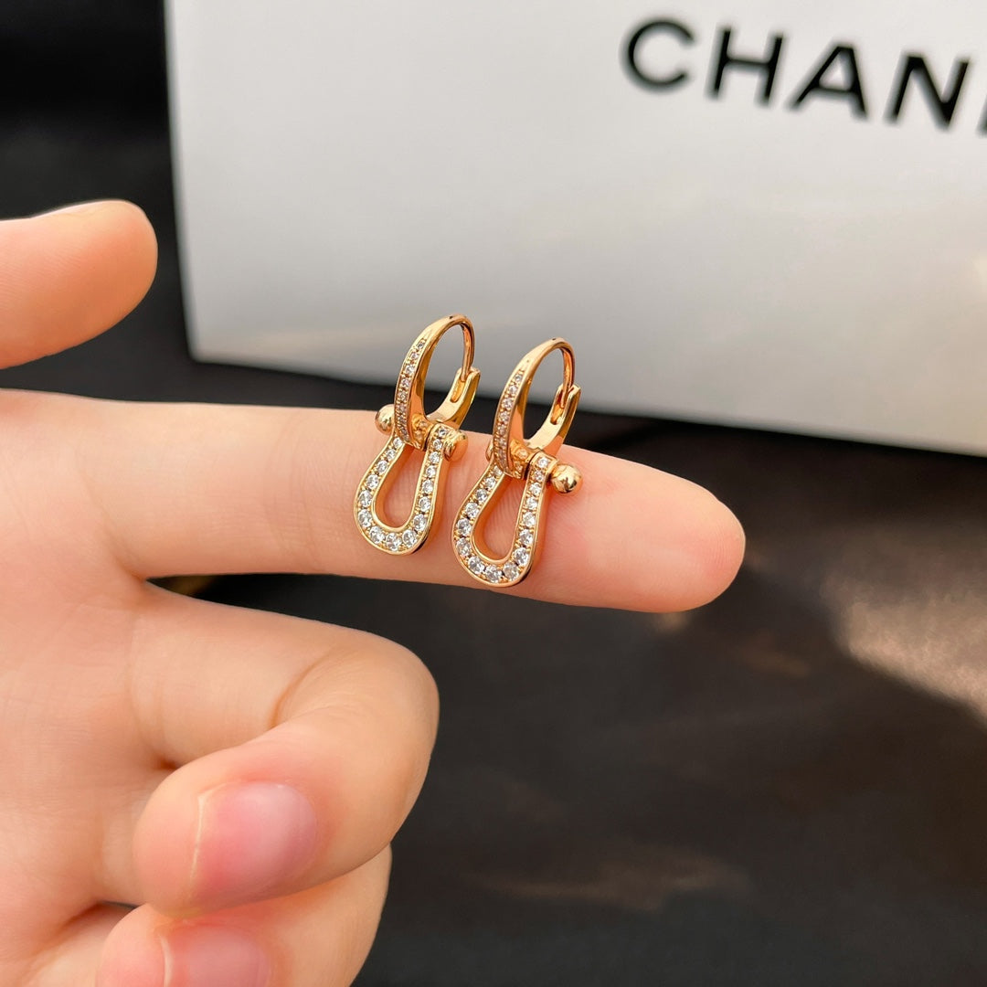 [⭐Renara]FORCE 10 FULL DIAMOND DROP EARRINGS MEDIUM MODEL
