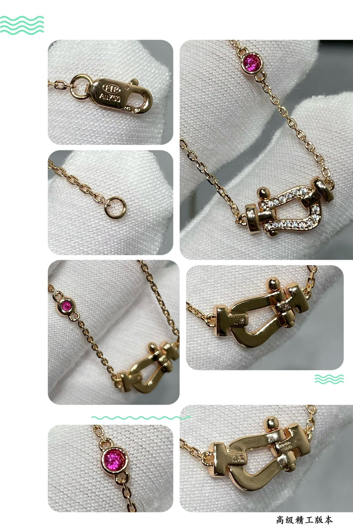 [⭐Renara]FORCE 10 DIAMOND PINK GOLD NECKLACE