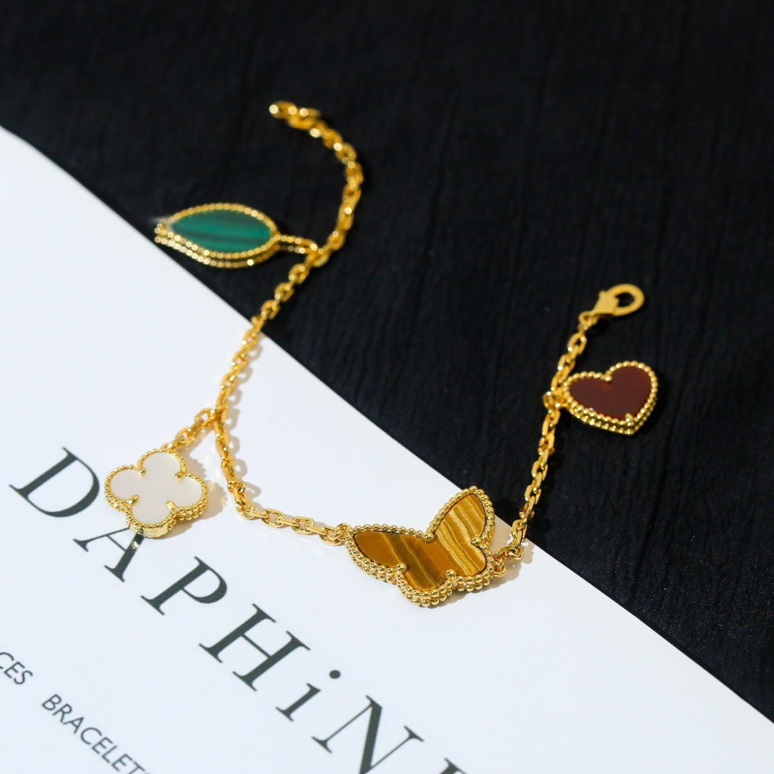 [⭐Renara]LUCKY SPRING 5 MOTIF GOLD BRACELET