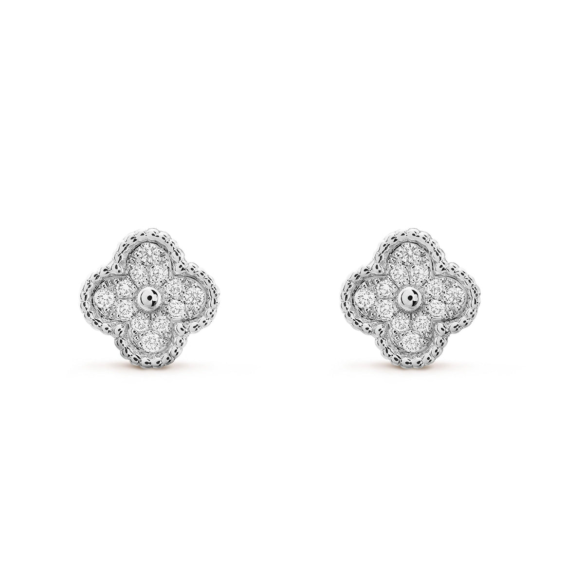 [⭐Renara]CLOVER MINI DIAMOND STUD EARRINGS