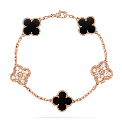 [⭐Renara] CLOVER 5 MOTIF ONYXS BRACELET COLLECTION
