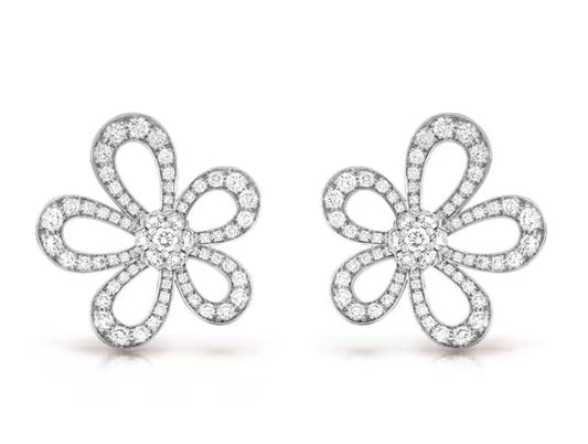 [⭐Renara]FLOWERLACE EARRINGS FULL DIAMONDS