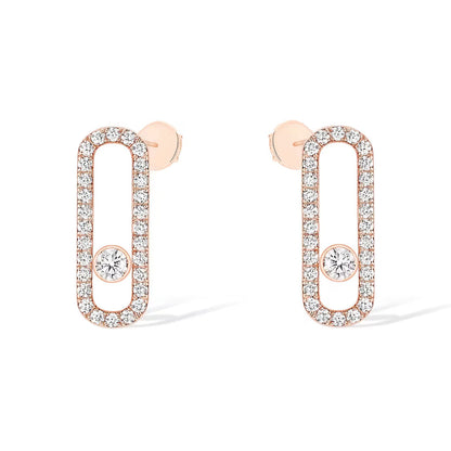 [⭐Renara]MOVE UNO STUD DIAMOND PAVED EARRINGS