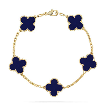 [⭐Renara]CLOVER 5 MOTIF LAPIS LAZULI BRACELET COLLECTION