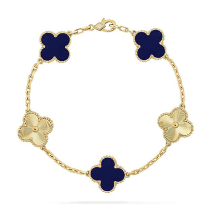 [⭐Renara]CLOVER 5 MOTIF LAPIS LAZULI BRACELET COLLECTION
