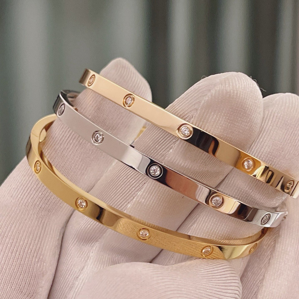 [⭐Renara]LOVE BRACELET 3.65MM 10 DIAMONDS