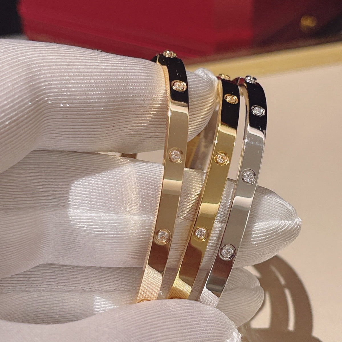 [⭐Renara]LOVE BRACELET 3.65MM 10 DIAMONDS