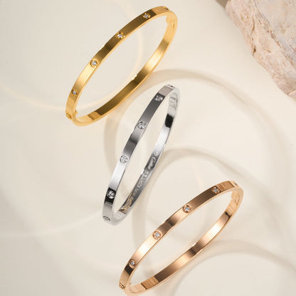 [⭐Renara]LOVE BRACELET 3.65MM 10 DIAMONDS