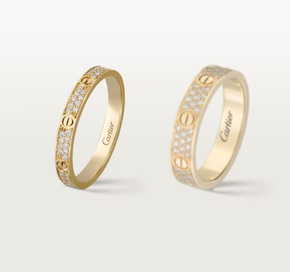 [⭐Renara]LOVE RING 2.6mm-wide full-diamond ring Gold
