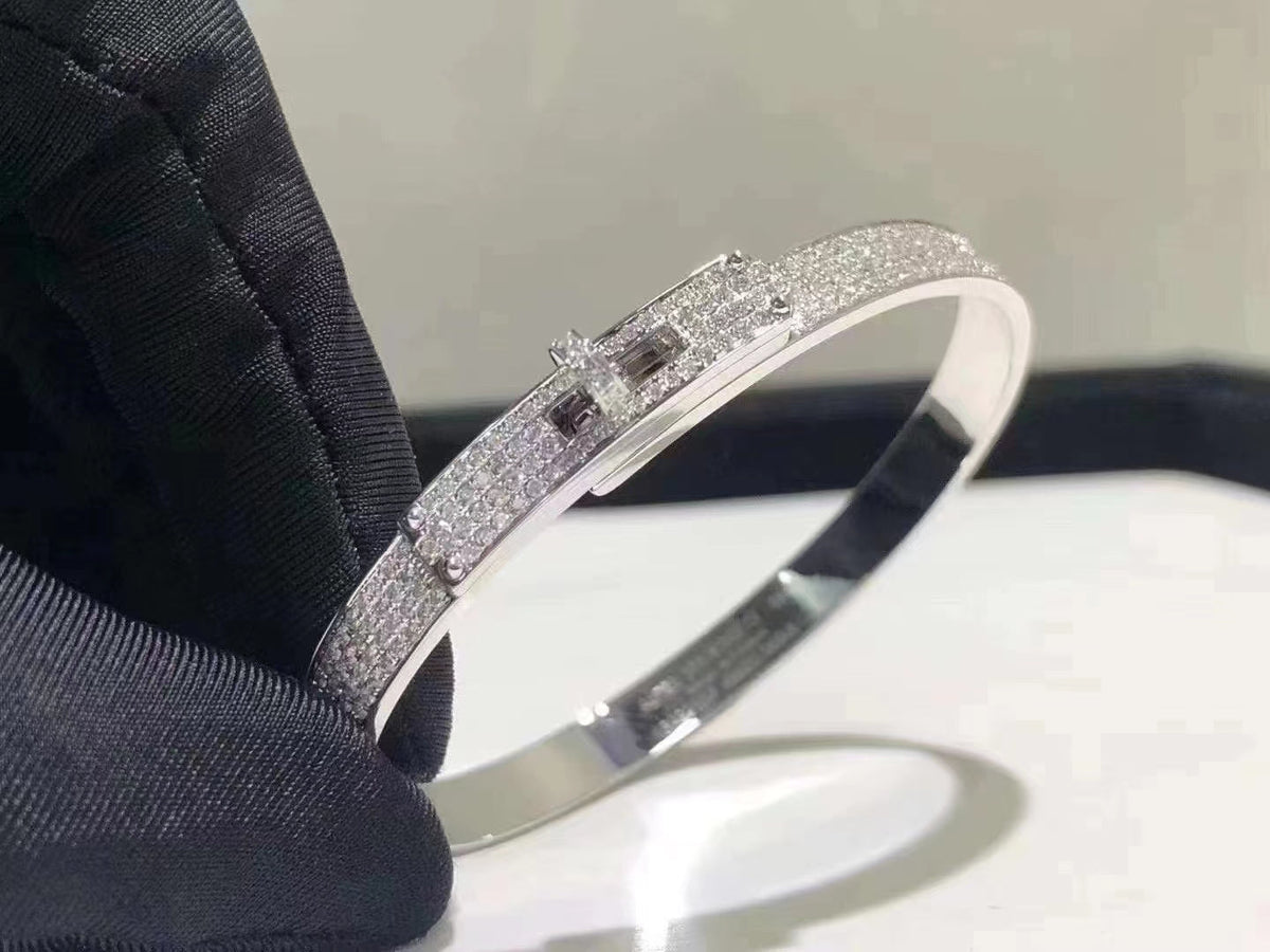 [⭐Renara]HM KELLY BRACELET IN SILVER AND FULL PAVE DIAMOND