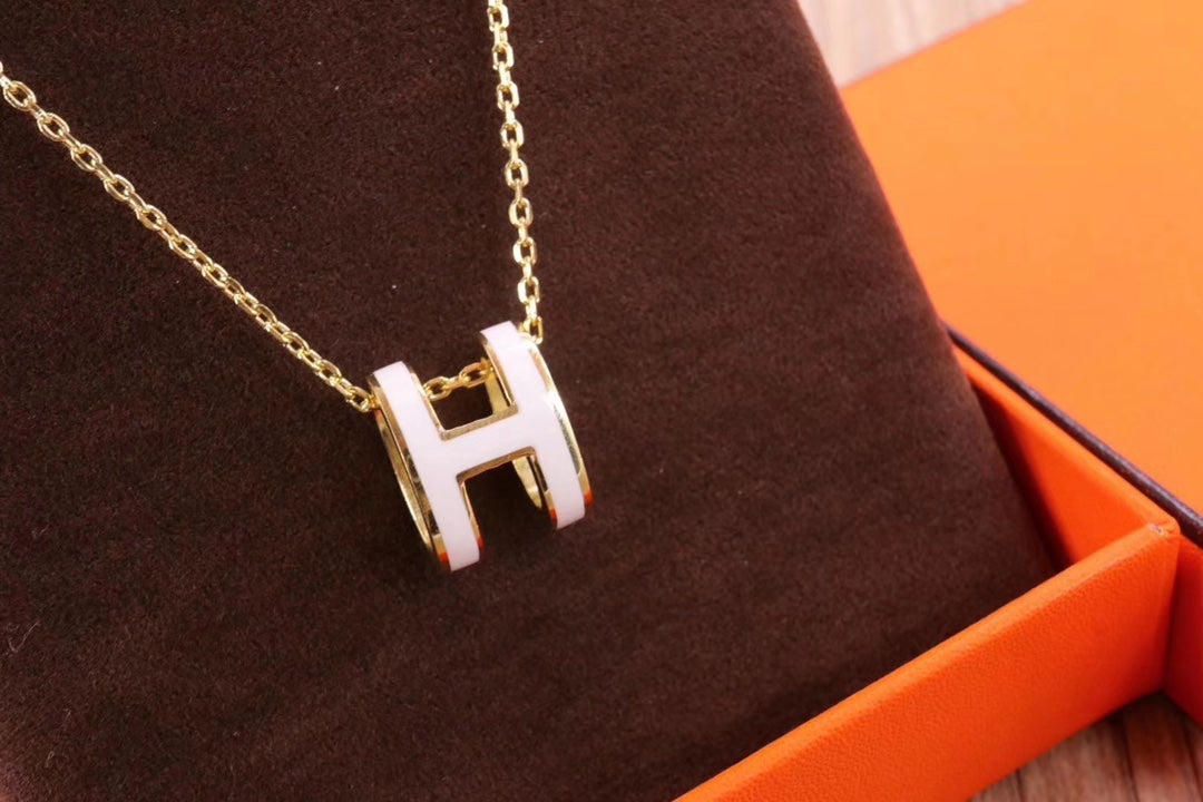 [⭐Renara]HM CLIC YELLOW ENAMEL GOLD NECKLACE