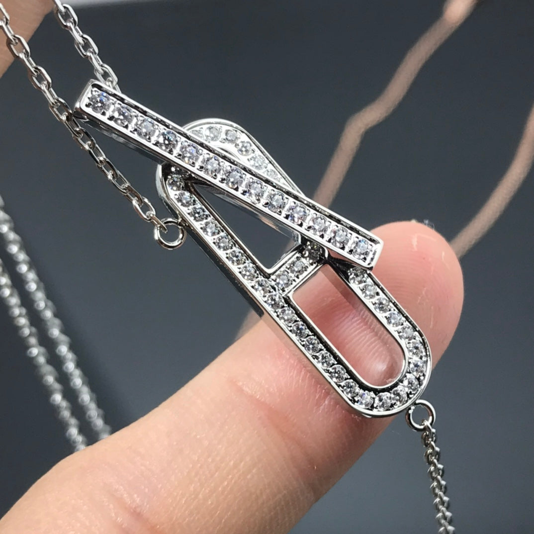 [⭐Renara]HM NECKLACE PLATINUM ROSE GOLD DIAMOND
