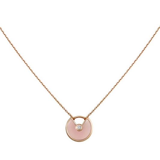 [⭐Renara]AMULETTE ROSE GOLD PINK MOP NECKLACE