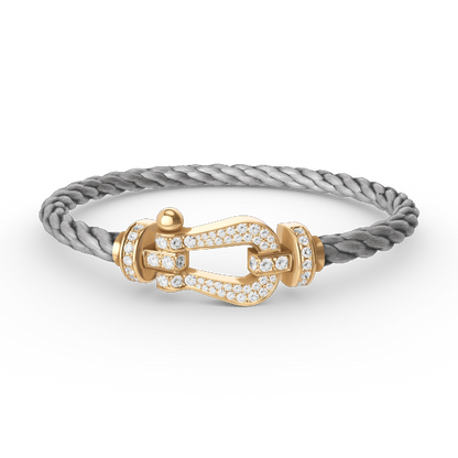 [⭐Renara]FORCE LARGE HORSESHOE FULL DIAMOND BRACELET GOLD