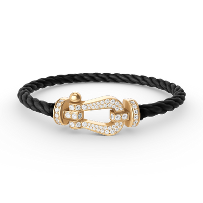 [⭐Renara]FORCE LARGE HORSESHOE FULL DIAMOND BRACELET GOLD