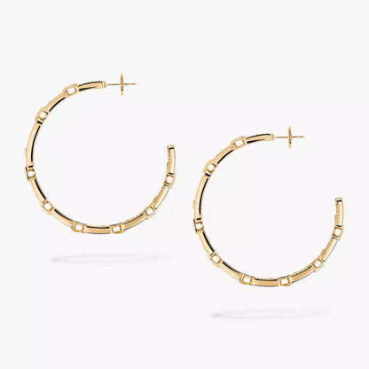 [[⭐Renara]Move Link Diamond Hoop Earrings