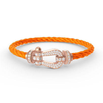 [⭐Renara]FORCE LARGE HORSESHOE FULL DIAMOND BRACELET ROSE GOLD